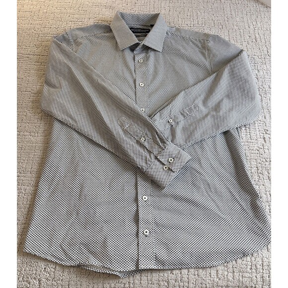 Nick Graham Modern Stretch Fit shirt men's Large 16”-16.5” Abstract Pattern - Picture 2 of 11